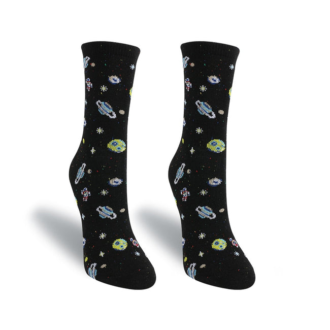 Women Cute Cartoon Space Socks Cotton Alien