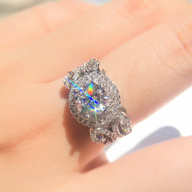 Big AAA Cubic Zirconia Engagement Rings
