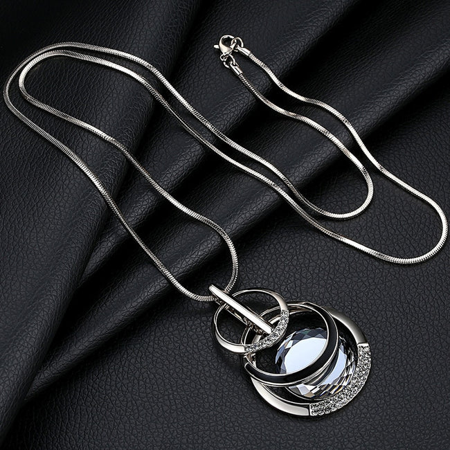 Crystal Women Necklaces & Pendants Silver