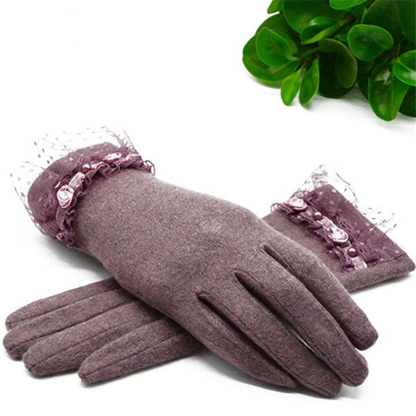 Autumn Winter Fashion Ladies Cashmere Gloves