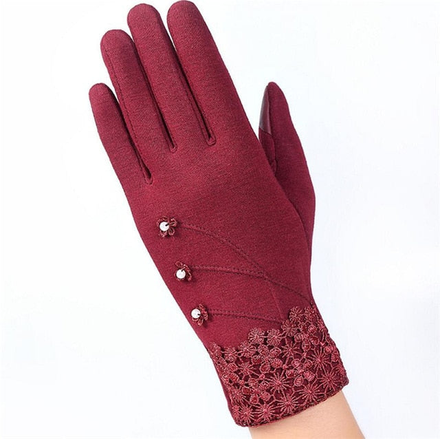Outdoor Cashmere Gloves Warm Inverted Mitten