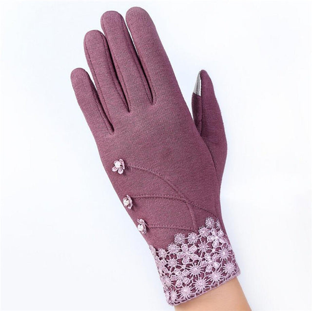 Outdoor Cashmere Gloves Warm Inverted Mitten