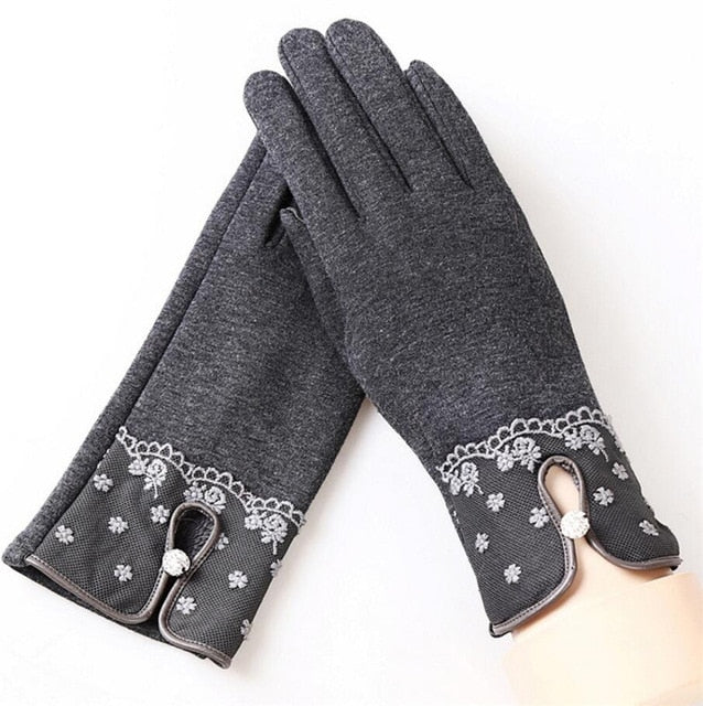 Outdoor Cashmere Gloves Warm Inverted Mitten