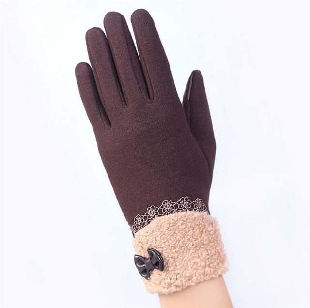 Outdoor Cashmere Gloves Warm Inverted Mitten