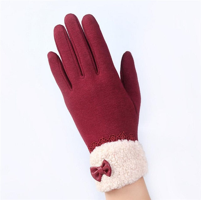 Outdoor Cashmere Gloves Warm Inverted Mitten