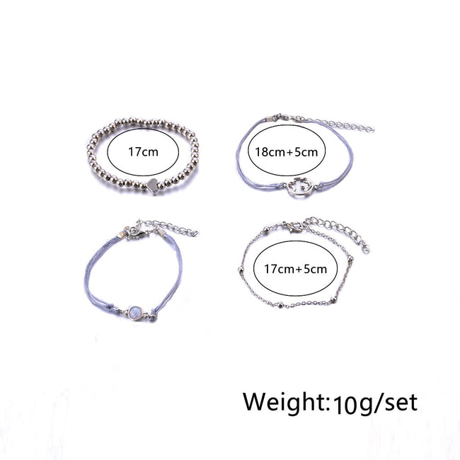 Handmade  Heart Ocean Map Bracelet Sets
