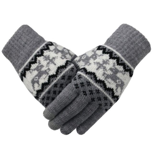 Winter Knitted Gloves Christmas Deer Fashion