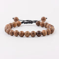 Natural Wood Beads Bracelets Men Black