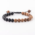 Natural Wood Beads Bracelets Men Black