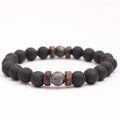 Natural Lava Rock Stone Beads Strand Bracelet