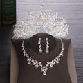 Set Silver Luxury Bridal Princess Crown Hair