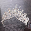 Set Silver Luxury Bridal Princess Crown Hair