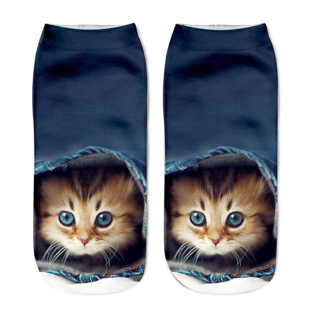 Cat Design Fashion Unisex Christmas Gift Socks