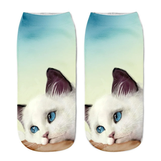 Cat Design Fashion Unisex Christmas Gift Socks