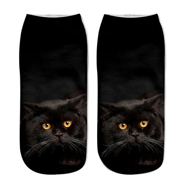 Cat Design Fashion Unisex Christmas Gift Socks