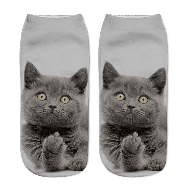 Cat Design Fashion Unisex Christmas Gift Socks