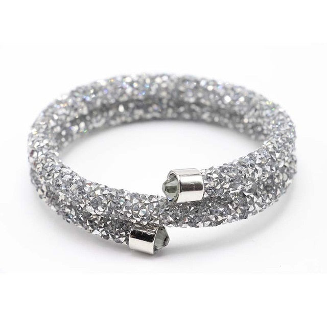 Single Circle Crystal  Rhinestones Cuff Multi-layer