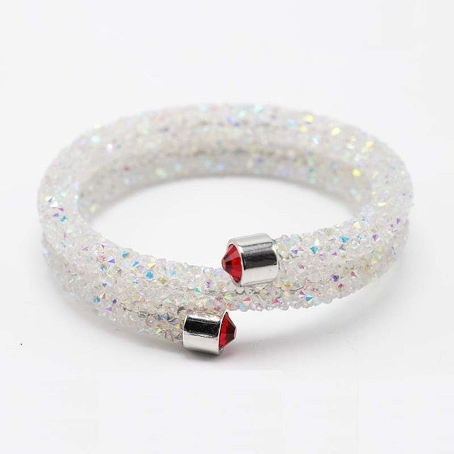 Single Circle Crystal  Rhinestones Cuff Multi-layer