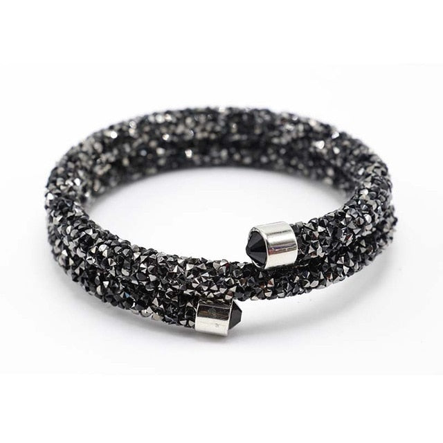 Single Circle Crystal  Rhinestones Cuff Multi-layer