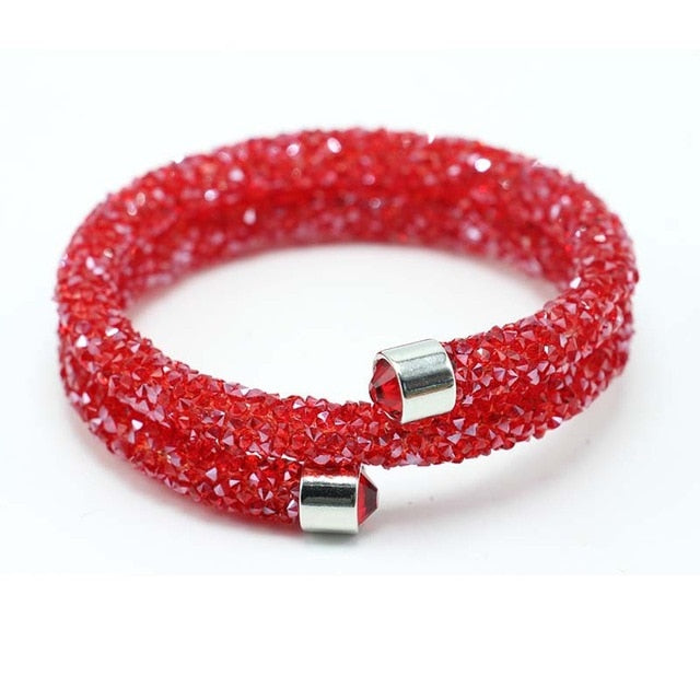 Single Circle Crystal  Rhinestones Cuff Multi-layer