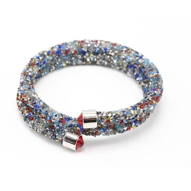 Single Circle Crystal  Rhinestones Cuff Multi-layer