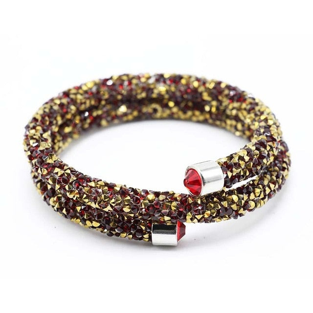 Single Circle Crystal  Rhinestones Cuff Multi-layer