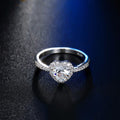Fashion Crystal Heart Shaped Wedding Rings