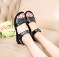 Flat Sandals Women Genuine Leather For Mother