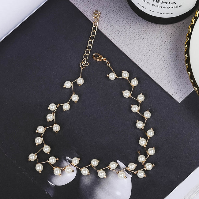 Statement Necklace Charm Simulated Pearl
