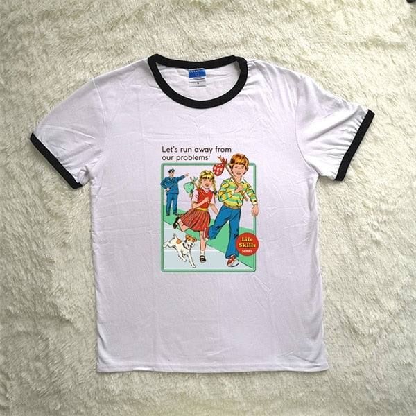 Let's Call The Exorcist Funny T Shirts Red