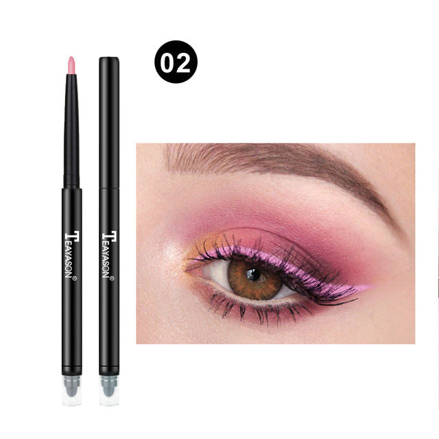 Dual ended eyeliner pencil with sponge glitter