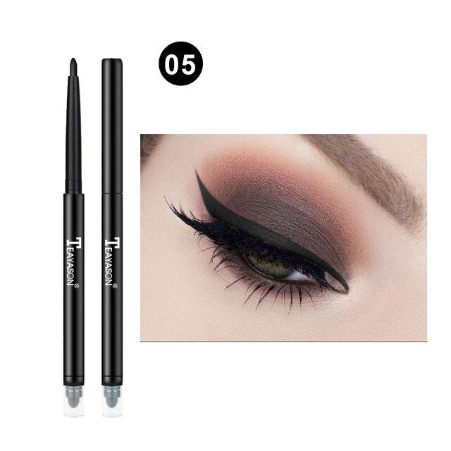 Dual ended eyeliner pencil with sponge glitter