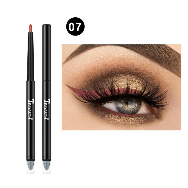 Dual ended eyeliner pencil with sponge glitter