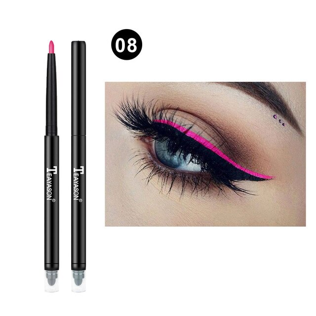 Dual ended eyeliner pencil with sponge glitter