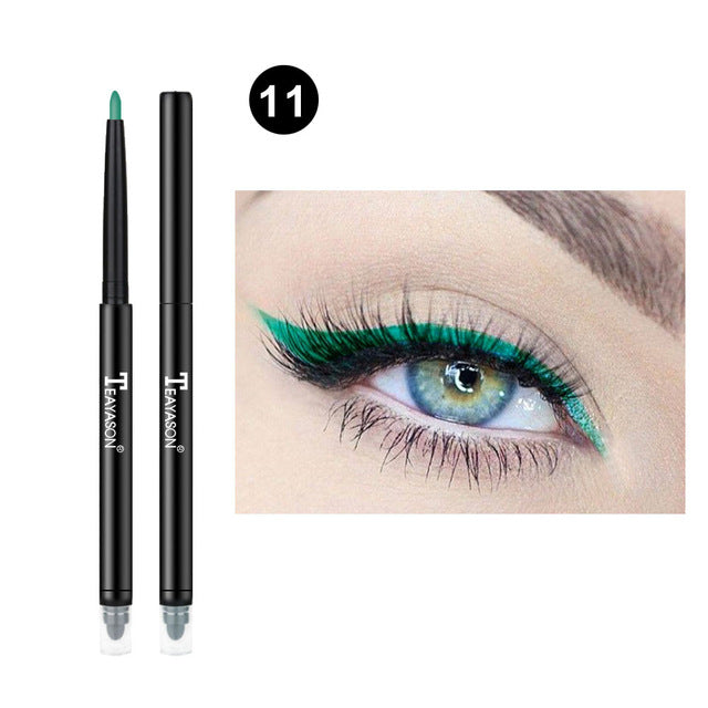 Dual ended eyeliner pencil with sponge glitter