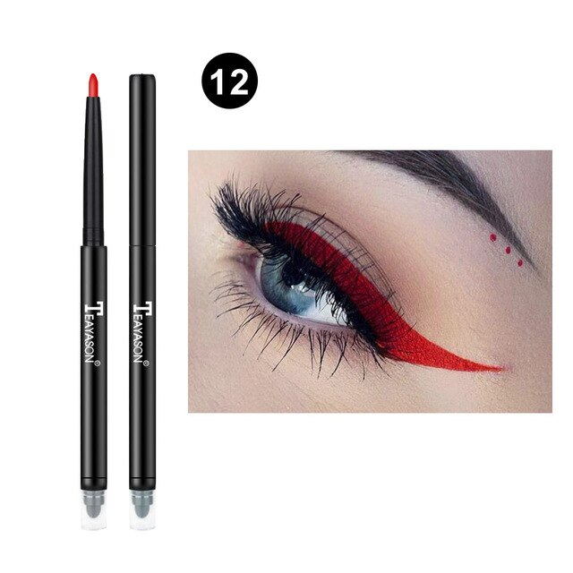 Dual ended eyeliner pencil with sponge glitter