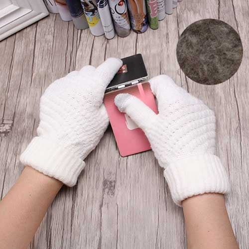 Warm Winter Knitted Full Finger Gloves Mittens