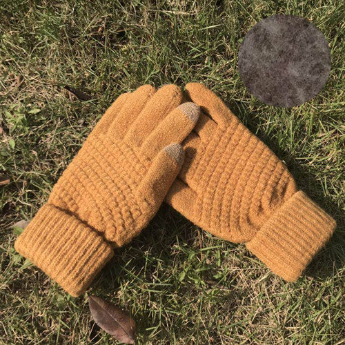 Warm Winter Knitted Full Finger Gloves Mittens