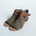 Sandals Canvas Peep Toe Shoes Open Toe