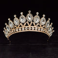 Silver Baroque Tiara For Queen Bride Pink