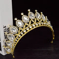 Silver Baroque Tiara For Queen Bride Pink