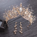 Crystal Gold Crown for Girls Wedding Hair