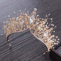 Crystal Gold Crown for Girls Wedding Hair
