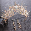Crystal Gold Crown for Girls Wedding Hair