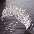 Crystal Gold Crown for Girls Wedding Hair