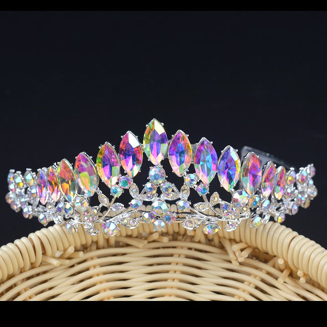 Delicate Vintage silver AB Wedding Crown