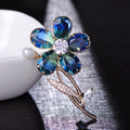 Elegant Plant Flower Shape Brooch Imitation Pearl
