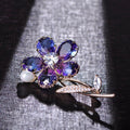 Elegant Plant Flower Shape Brooch Imitation Pearl