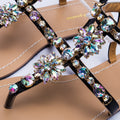 Shoes summer bohemia diamond sandals T-strap