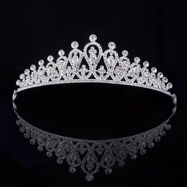 Gorgeous Silver Crystal Bridal Tiara Crown Bride